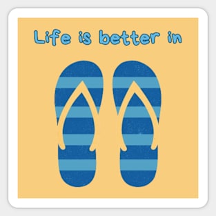 Summer flip flops Sticker